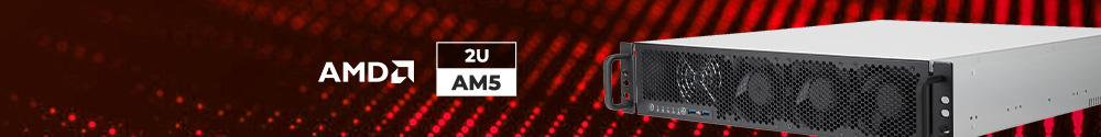 Rack-montierte 2U-Workstation mit Flüssigkeitskühlung und AMD AM5